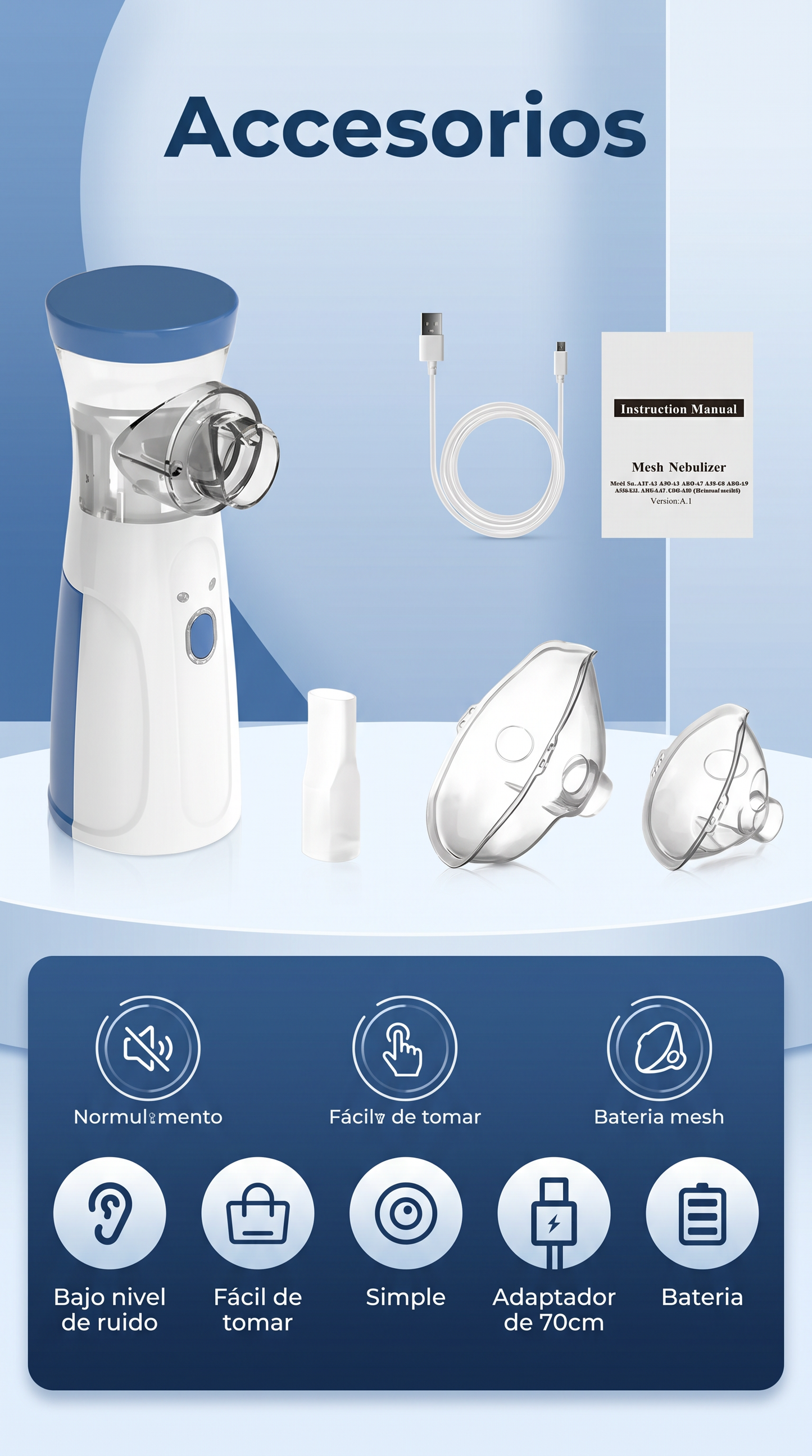 Nebulizador portátil inhalador